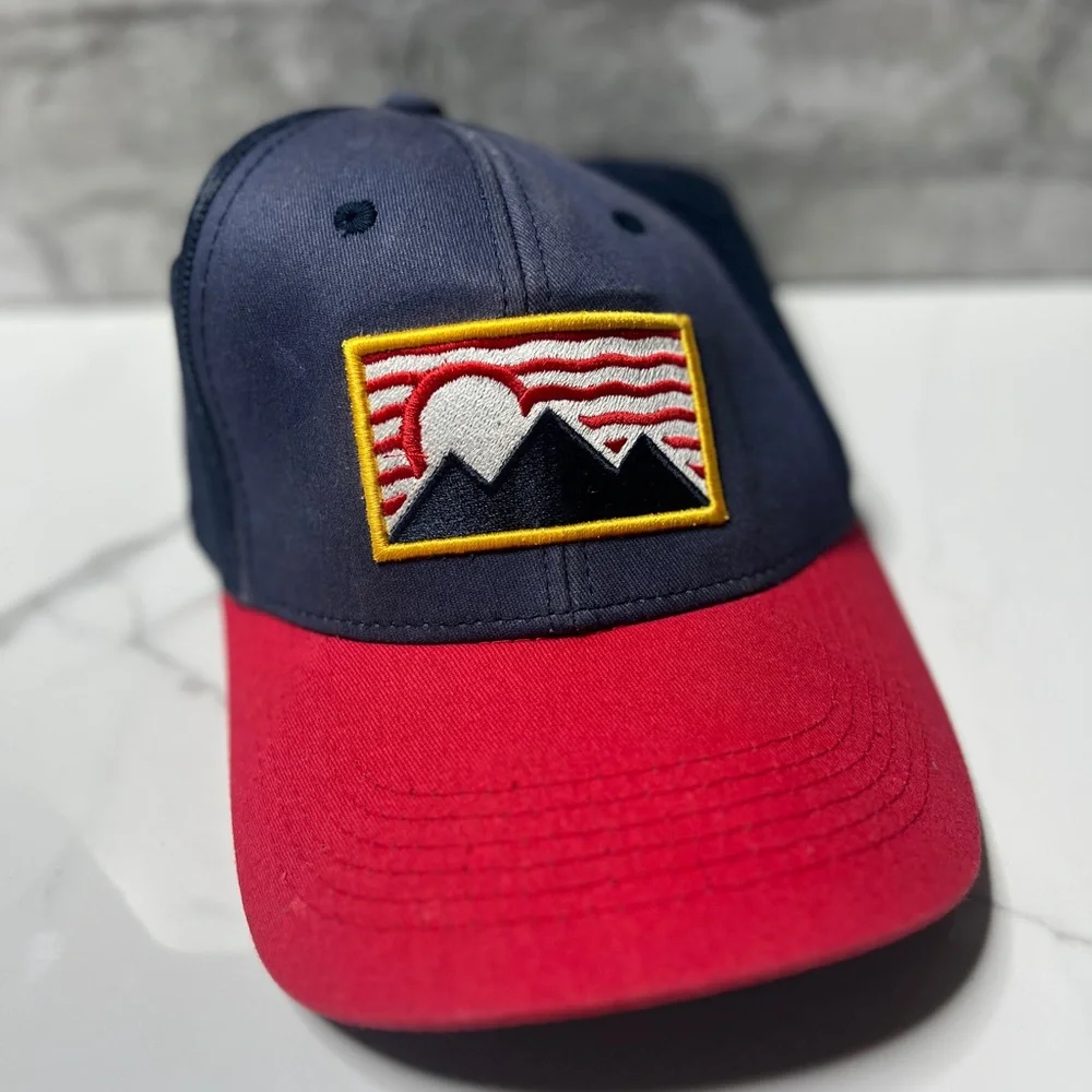 George Blue and White Mesh Cap